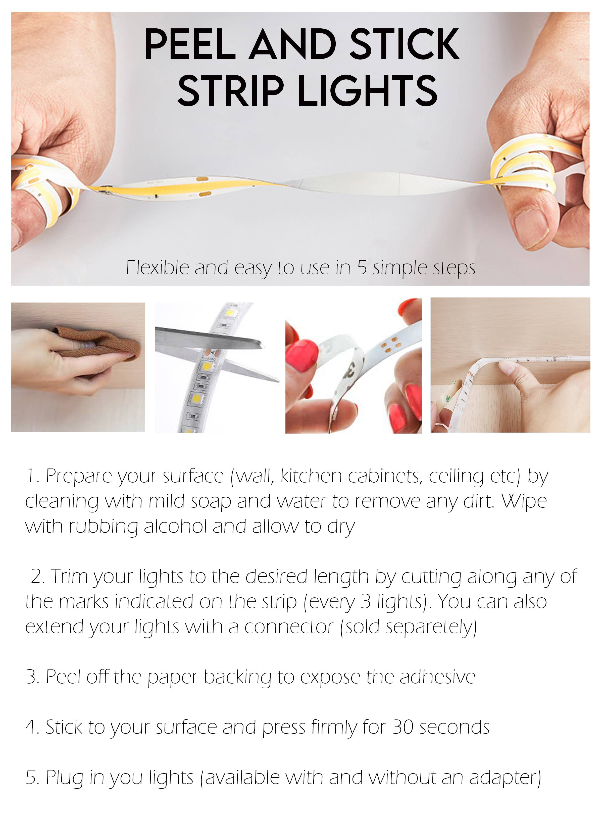 Perfect Holiday - Wholesale String Lights - 300 LED 32ft Strip Light Complete Kit6