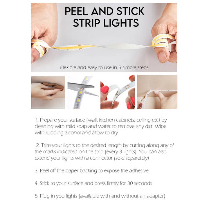 Perfect Holiday - Wholesale String Lights - 300 LED 32ft Strip Light Complete Kit6