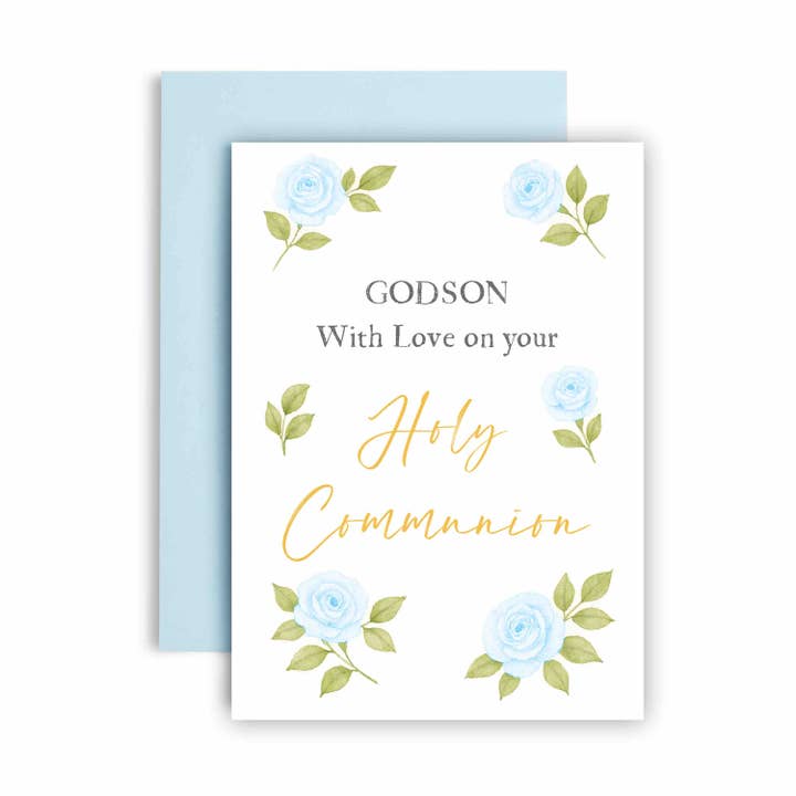 Huxters - Wholesale Religious Card - On a Special first Holy Communion Gold Floral Card2