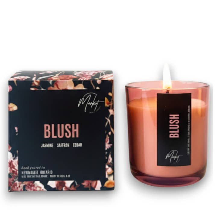 BLUSH SOY WAX CANDLE - LUXE VESSEL WITH BOX for wholesale by Market Candle Company