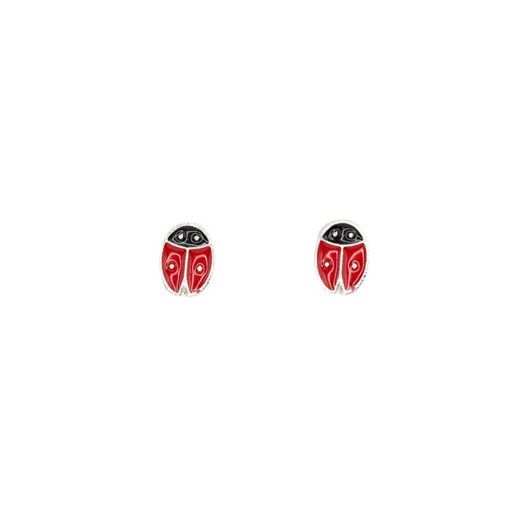 Ladybug Enamel Post Stud Children Earrings Insect Bug Gift for wholesale by Rebecca Accessories LLC