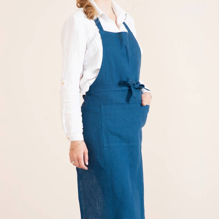 LinenQ – Engroshandel Forklæde – Linnedforklæde med lommer i forskellige farver20