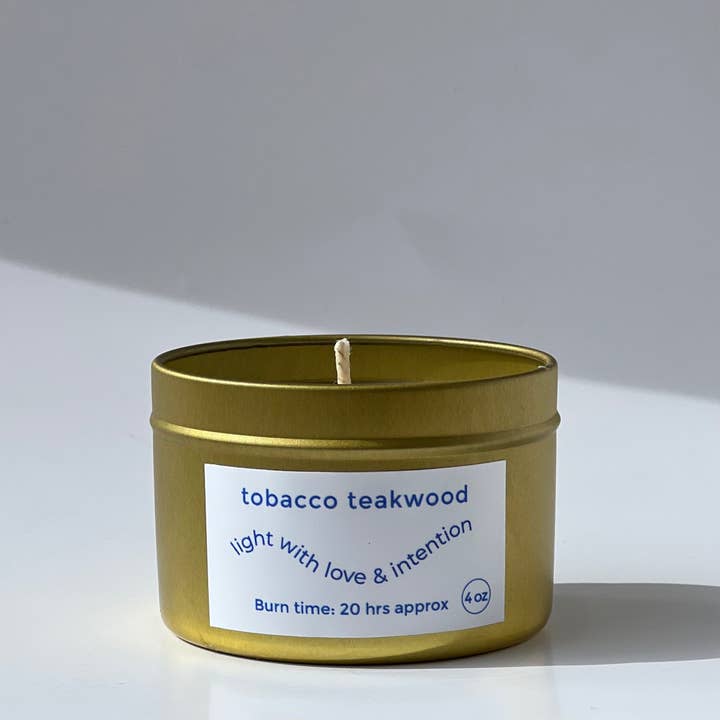 Tobacco Teakwood Candle for wholesale by Earthy Corazon