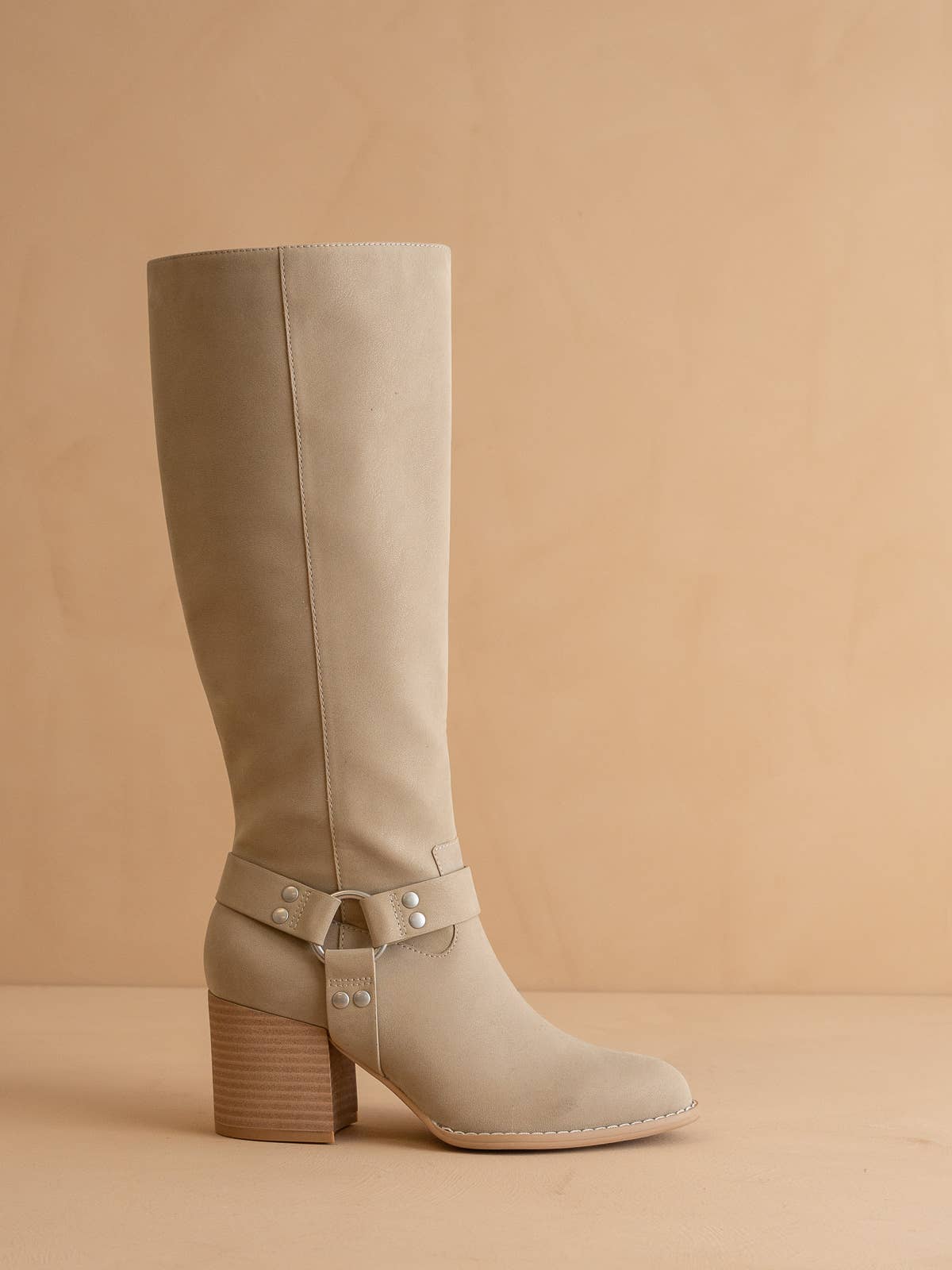 The Hollie | Taupe Knee High Bucket Boot for wholesale on Faire0