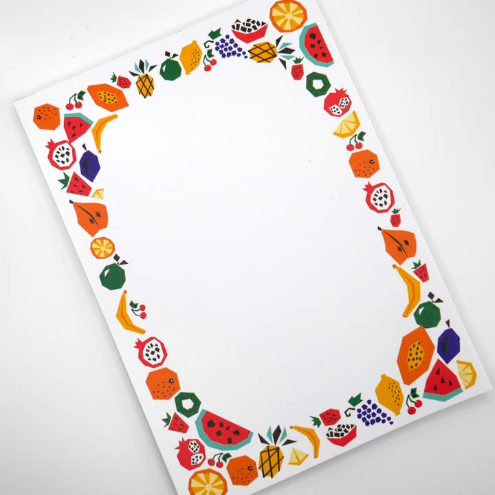 Bright and Fun Fruit 5x7" Notepad for wholesale by Why Begin