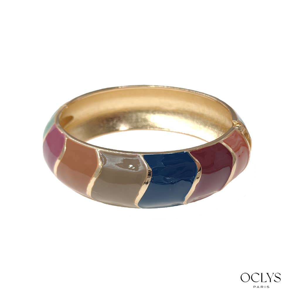 Oclys – wholesale Bangle bracelet – Nina colored enamel bangle bracelet4