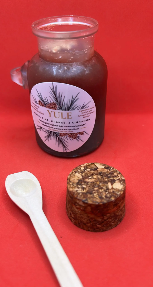 WaterBruja - Vendita all'ingrosso Paletta per scrub/sali da bagno - Scrub al Sale Yule, Scrub Invernale Festivo, Bagno di Cristallo, Opalite5