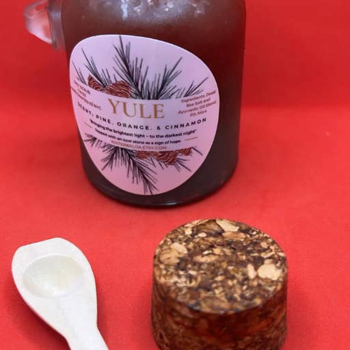 WaterBruja - Wholesale Bath Salt/Scrub Scoop - Yule Salt Scrub, Winter Holiday Scrub, Crystal Bath, Opalite5