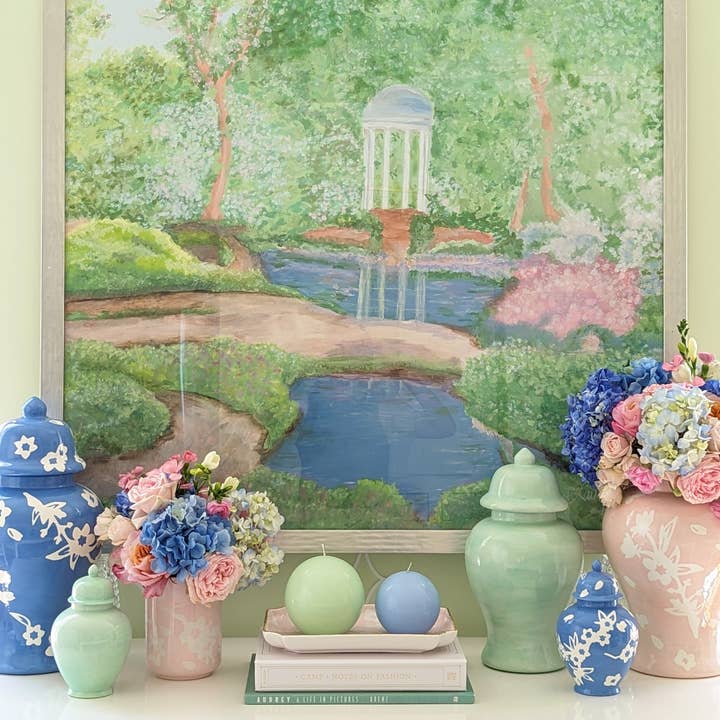 Lo Home | Ruby Clay - Wholesale Vaas - Sakura gemberpotten in mosgroen3