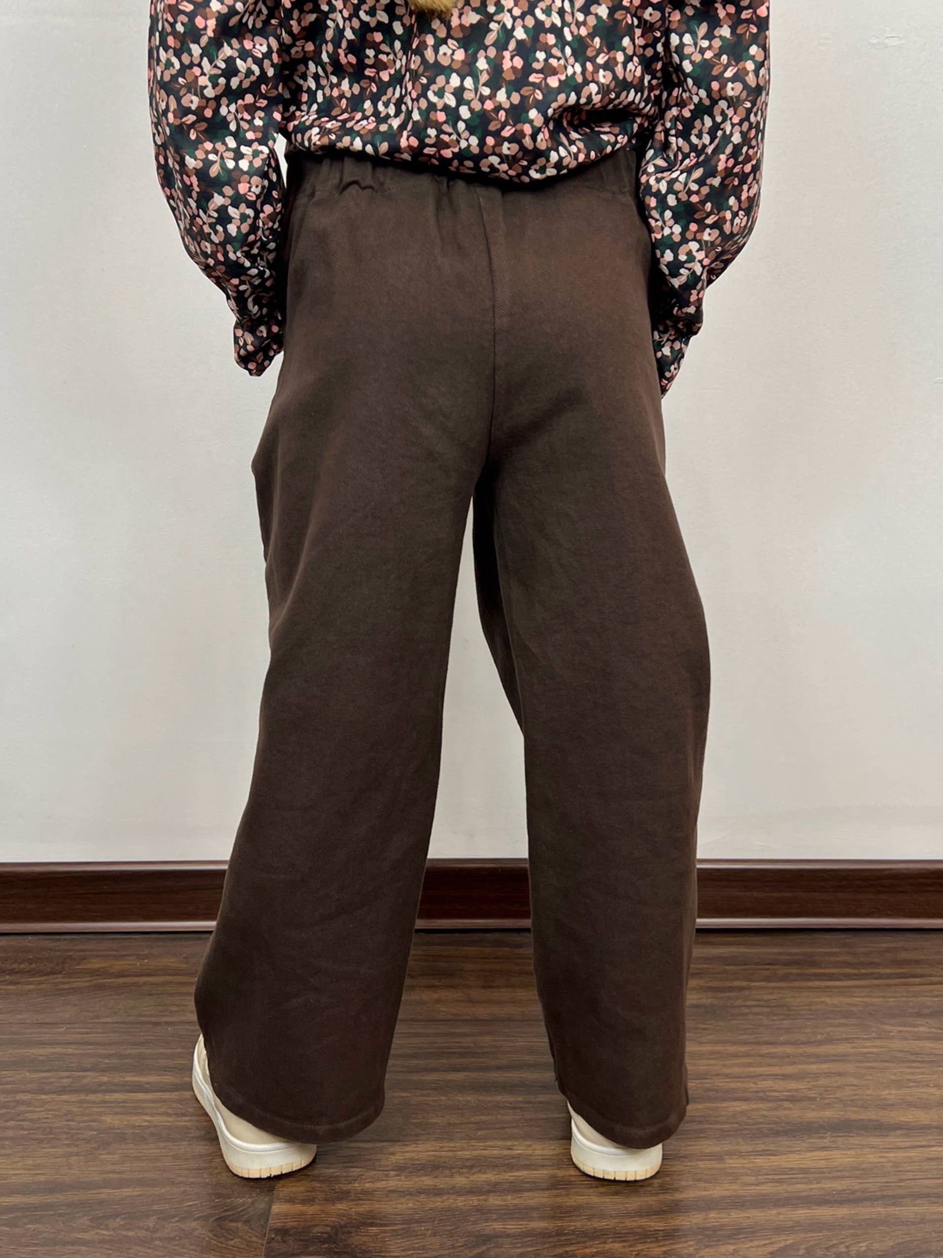 MINI MIGNON PARIS - Venta al por mayor Pantalones - Niños - Pantalones holgados de algodón con cintura alta elástica para niña2