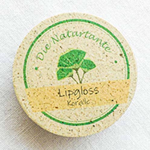 Gloss labial coral por atacado de Die Naturtante Naturkosmetik