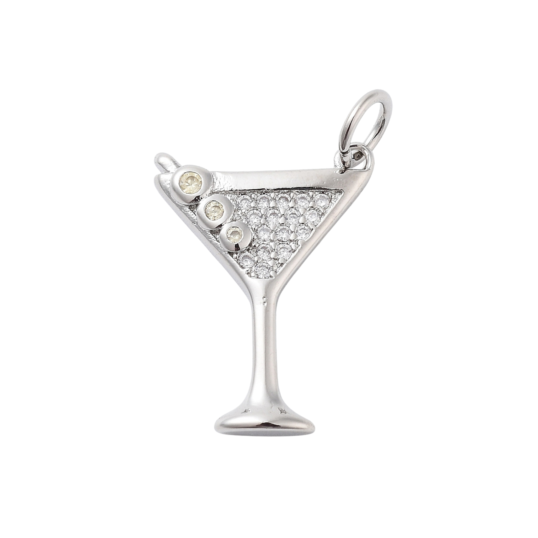 Love, Paige Designs – wholesale Individuell berlock/hänge – Mässing Silver Martini Berlock0