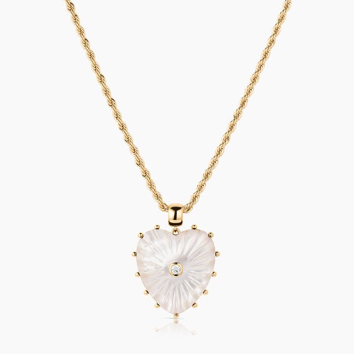 THATCH - Wholesale Pendant/Charm Necklace - Malene Mother Of Pearl Rope Necklace