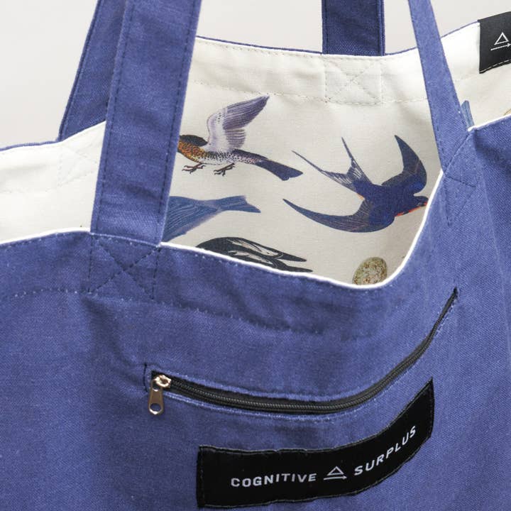 Cognitive Surplus - Wholesale Tote Bag - Unisex - Feathered Friends: Ornithology Canvas Tote (Case of 6) 1