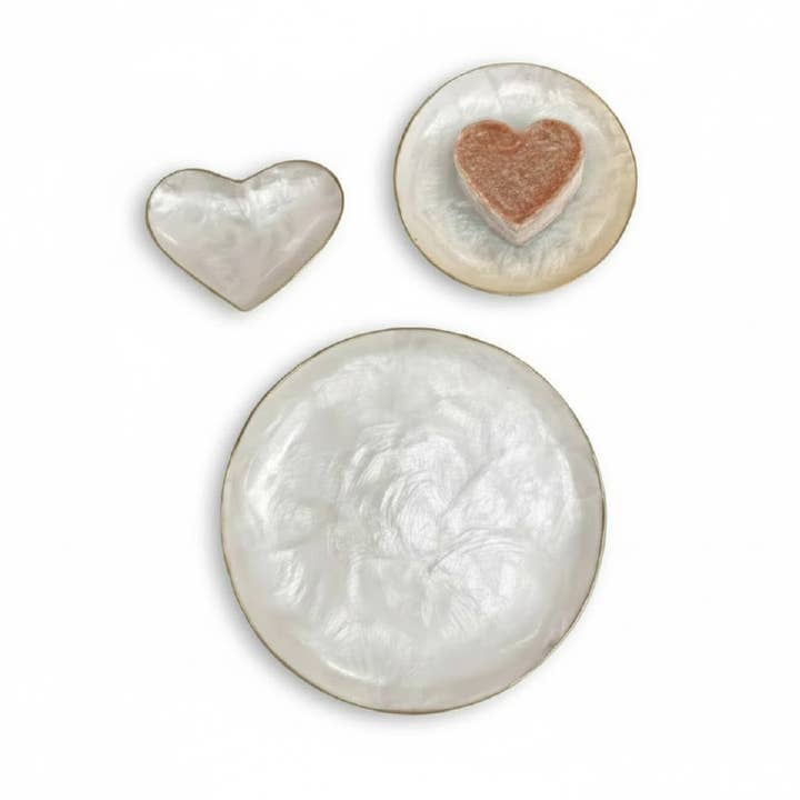 Tigela Concha Capiz Borda Dourada por atacado de ByBazz