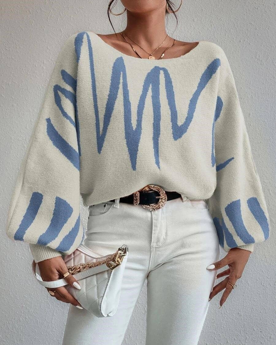 HIDDENBRAND - Wholesale Knit Sweater - Women's - Balloon Sleeve Design Sweater15