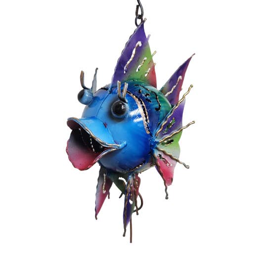 White Elephant - Wholesale Candle Holder - Metal Hanging Fish Candle Holder