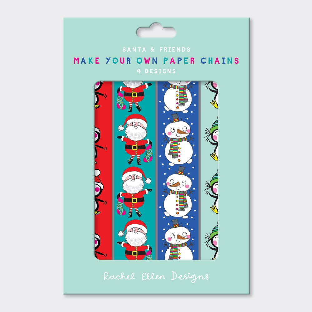 Rachel Ellen Designs - Wholesale Christmas Decoration - Christmas Paper Chain Kit - Santa/Penguins/Snowmen1