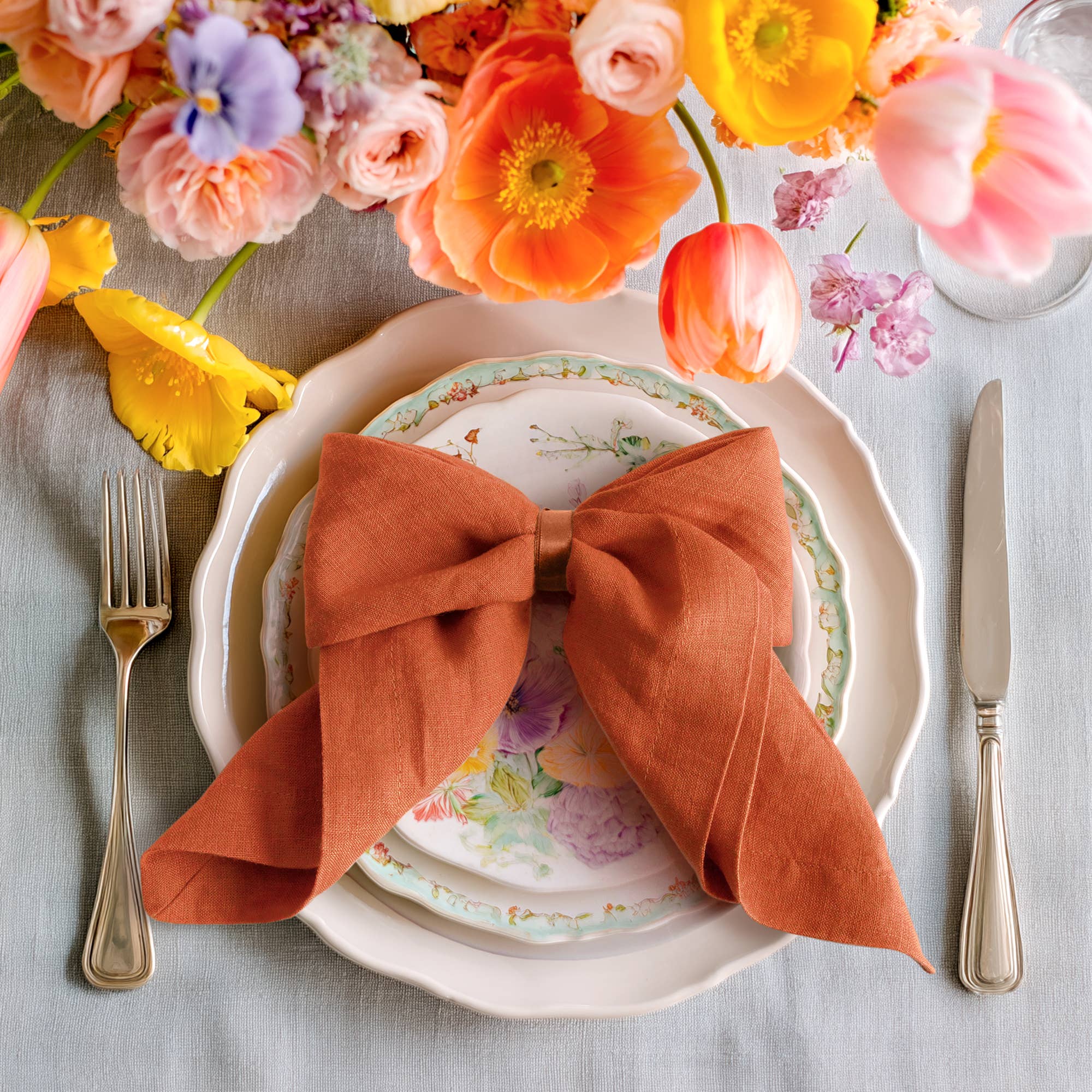 Triton Linen - Wholesale Dinner & Cloth Napkin - Pure French Linen Napkins 100% Linen Cloth Napkins, Set of 42