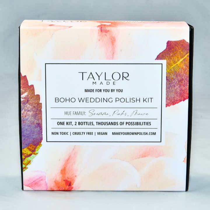 Custom Wedding Nail Polish Kit - BOHO COLOR THEME for wholesale by Taylor Made Polish