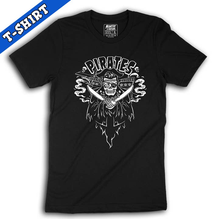 Pirates Captain Black Pearl Horror Shirt for wholesale by Monsters and Martians LLC