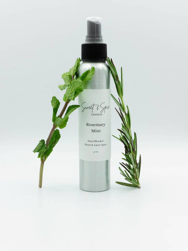 Spray d'ambiance au romarin et à la menthe, 4 oz pour la vente par Sweet & Spice Candles
