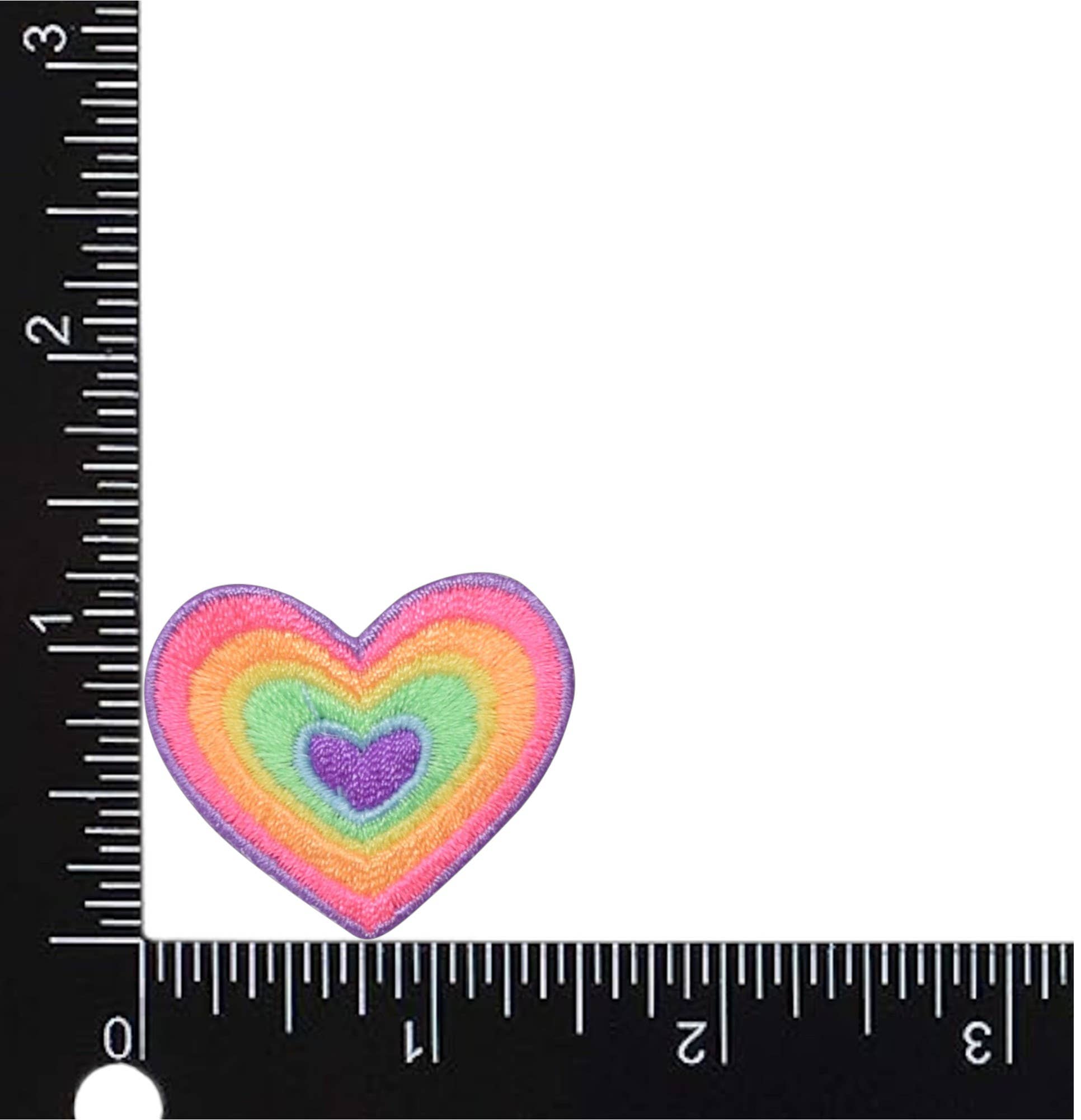 Wholesale Applique – Engroshandel Patch – Hjerte, Pastel Multifarvet, Retro Hippie Strygemærke1