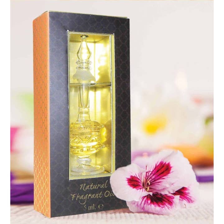 Olio profumato Profumo Love - in bottiglia di vetro soffiato a mano 5 ml- per la vendita all'ingrosso da parte di Ayurveda Specialist B.V.