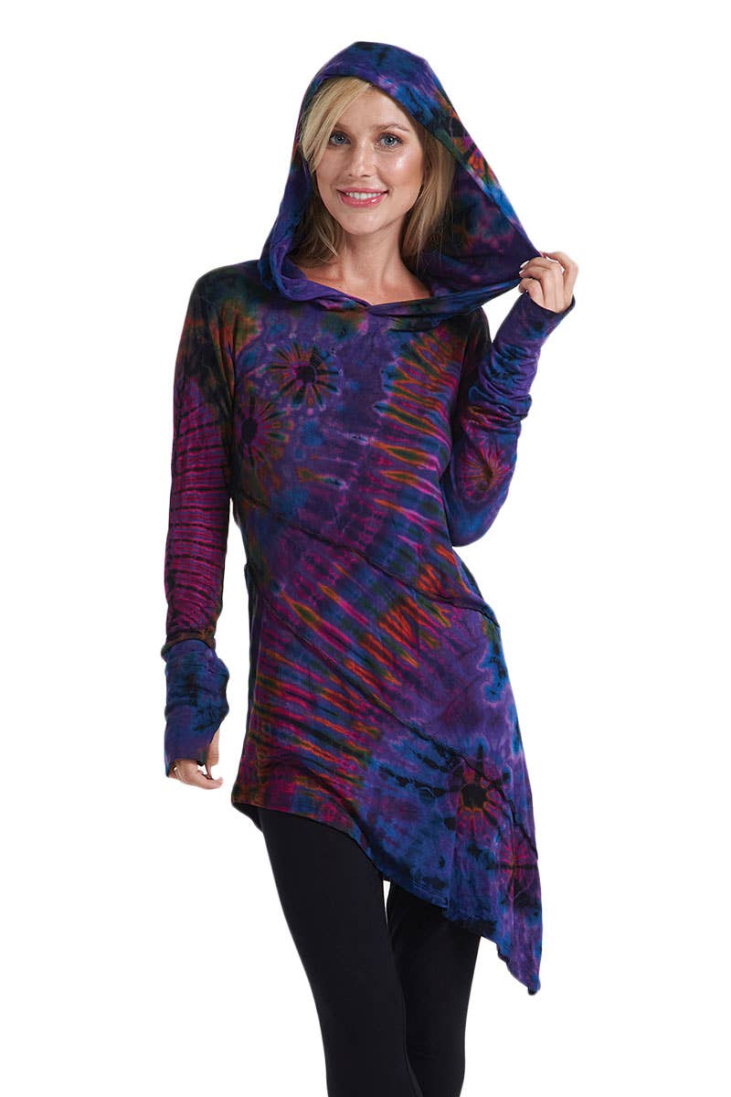 Kathmandu Imports - Vendita all'ingrosso Tunica - Donna - Tunica tie-dye a maniche lunghe (TH-1296)2