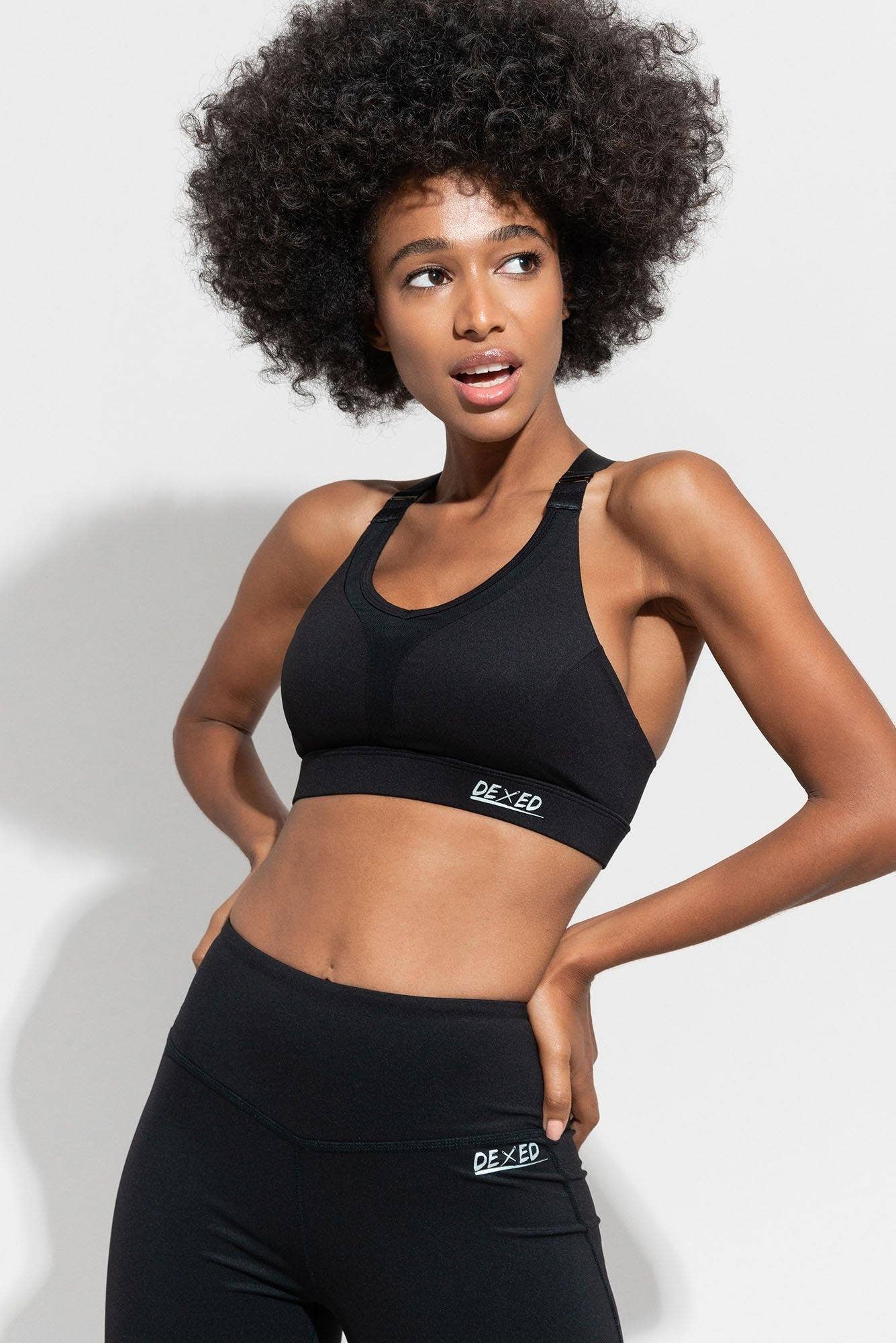 Dexed - Wholesale Activewear Set - Women's - Complete Sports Leggings Set | Moon Black Bra3