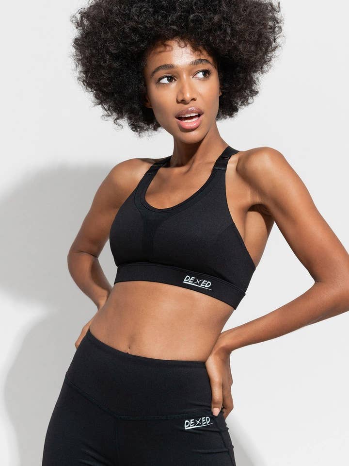 Dexed - Wholesale Activewear Set - Women's - Complete Sports Leggings Set | Moon Black Bra3