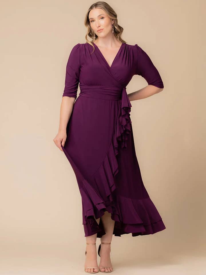Robe de soirée Veronica à volants - Grande taille pour la vente par Kiyonna