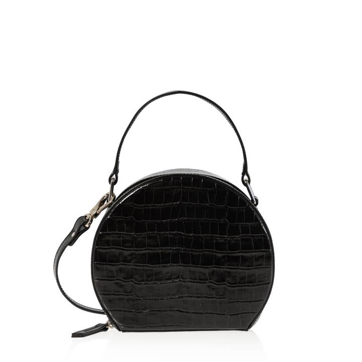 The Hatter Bag (Black Croco) for wholesale by Joanna Maxham: Luxury Designer Handbags