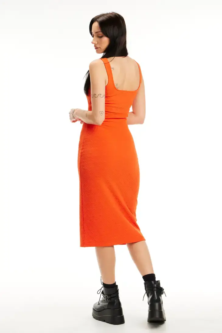 Pretty Damage - Wholesale Dress - Women's - Midi Textured Dress3