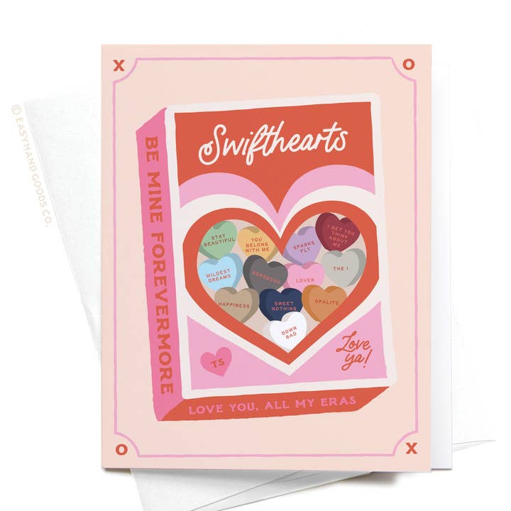 Swifthearts Candy Box Greeting Card for wholesale by Easyhand Goods – formerly Onderkast