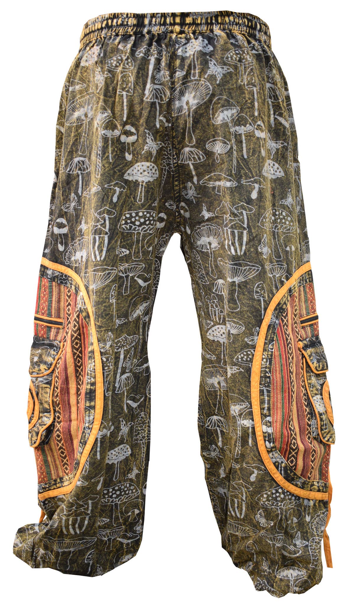 Gheri – Engroshandel Bukser - Unisex – Svampeprint Chakra Broderi Ali Baba Løstsiddende Bukser4