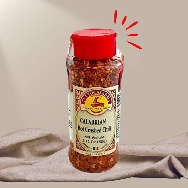 Casacella Foods - Wholesale Dried Spice - Tutto Calabria Crushed Peperoncino Dry Hot Pepper 2.11ozÂ