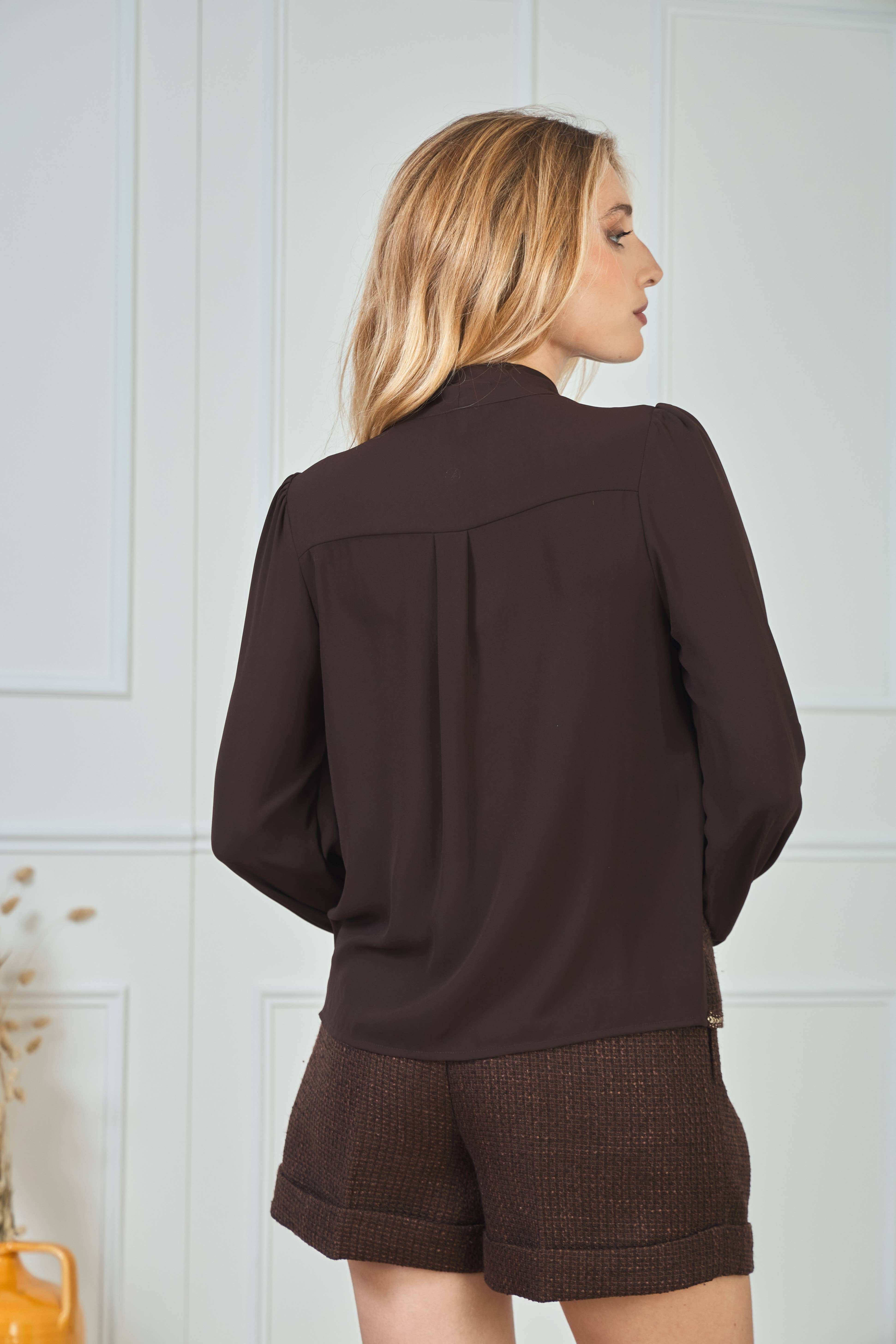 LULUMARY - Venta al por mayor Camisa con botones - Mujer - Camisa de tweed CH3829