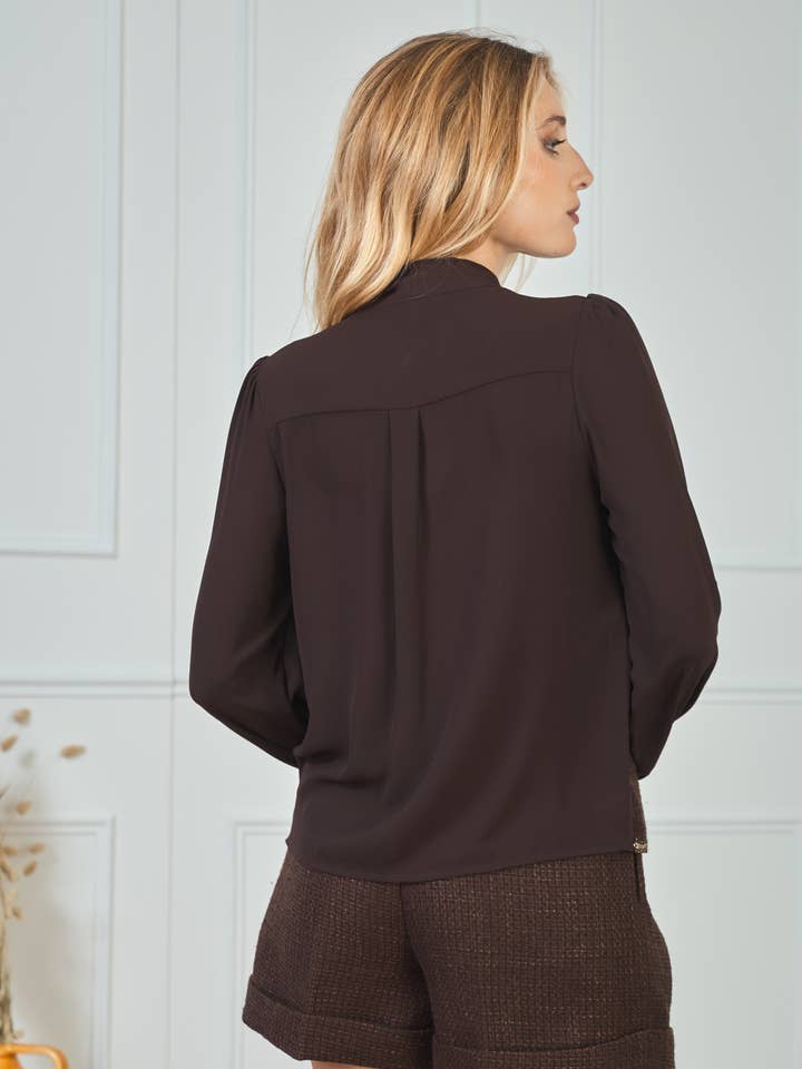 LULUMARY - Venta al por mayor Camisa con botones - Mujer - Camisa de tweed CH3829