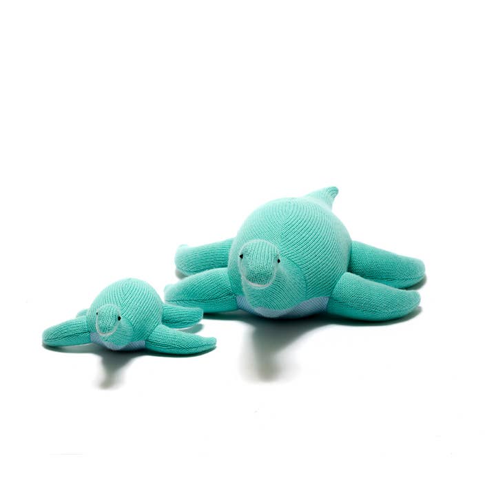 Best Years Ltd – wholesale Stuffed/plush toy – Kids & baby – Knitted Plesiosaurus Dinosaur Soft Toy Teddy in Ice Blue2