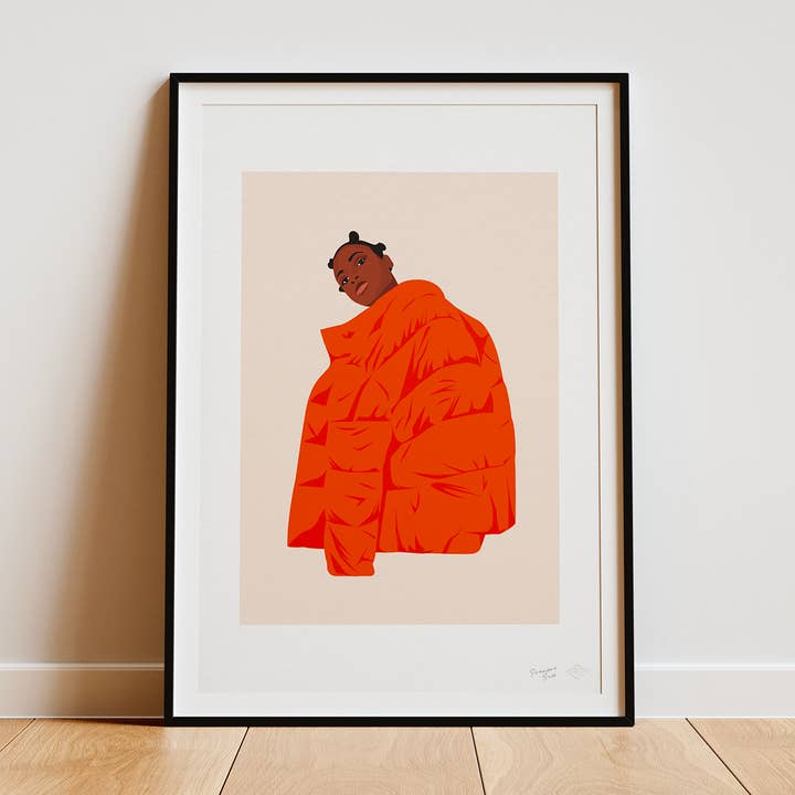 Orange Puffer - Art Print for wholesale by PREMIÈRE BASE