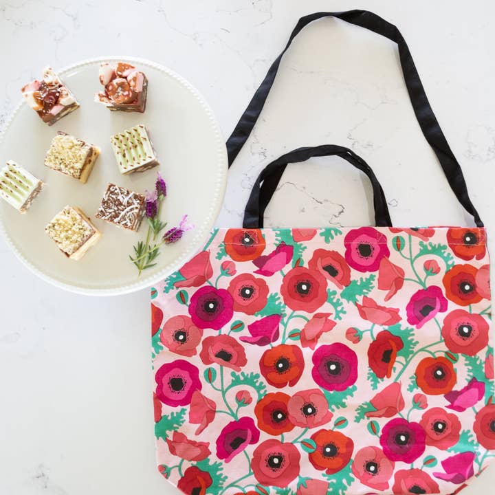 Allgifts Australia - Wholesale Tote Bag - Women's - Cotton Tote Bag - Poppies