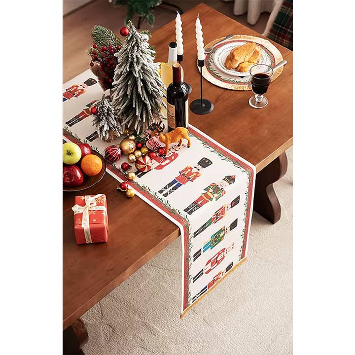 Fennco Styles - Wholesale Table Runner - Nutcracker Holiday Table Runner with Fringe