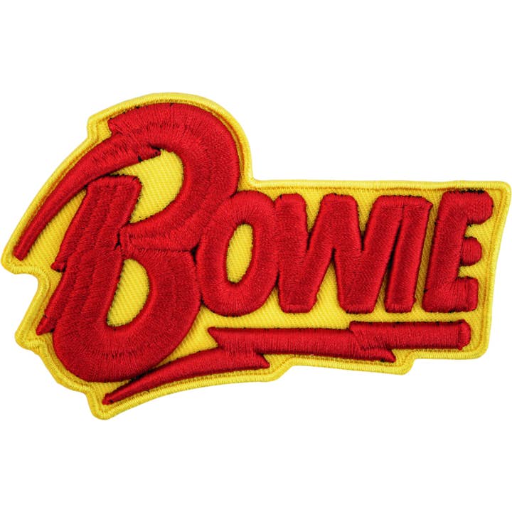 Patch - David Bowie - 3D PUFFY Logo - Glam Rock 1970s Music for wholesale by Square Deal Recordings & Supplies