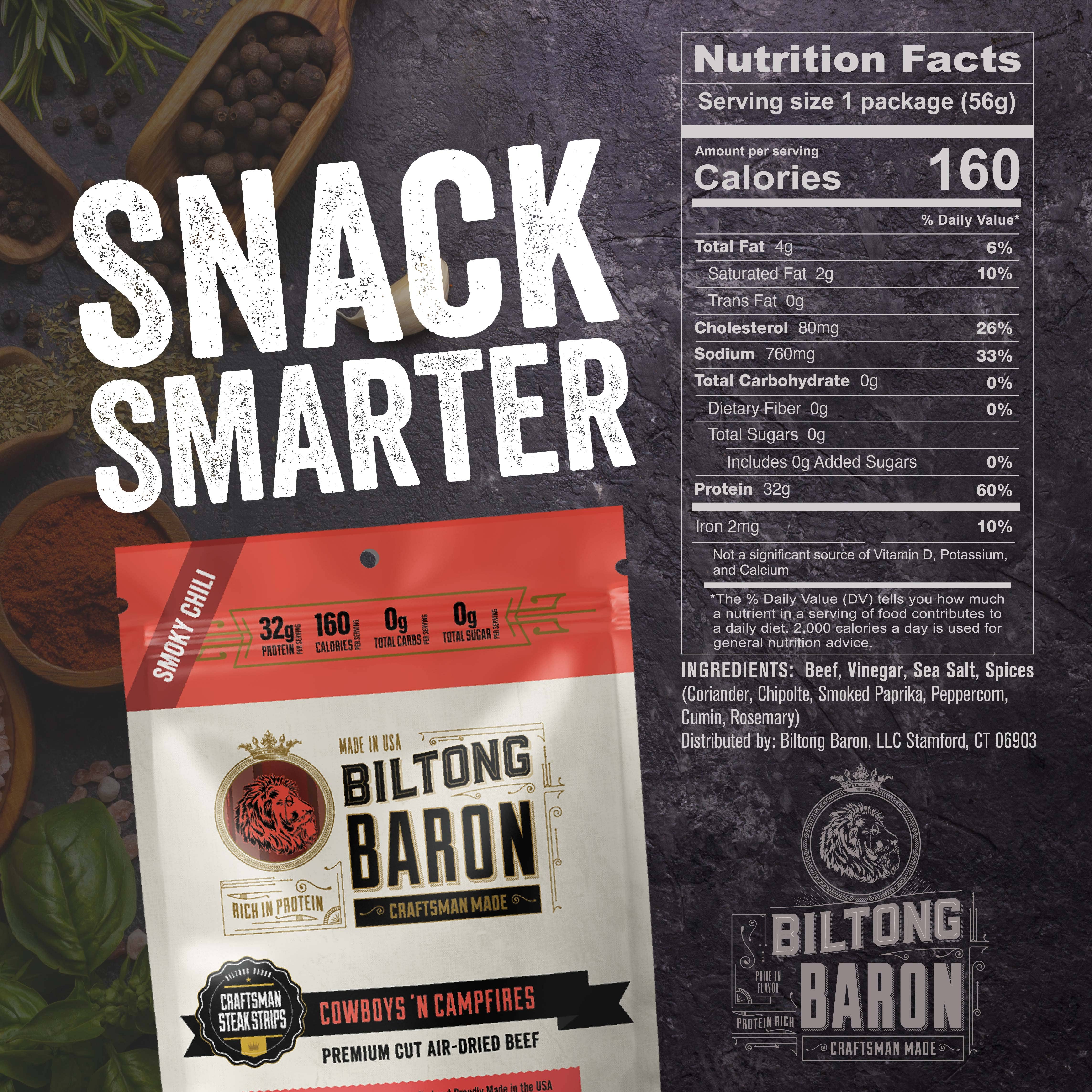 Biltong Baron - Wholesale Jerky - Biltong Baron Cowboys 'N Campfires Recipe 10oz Mega Bag1