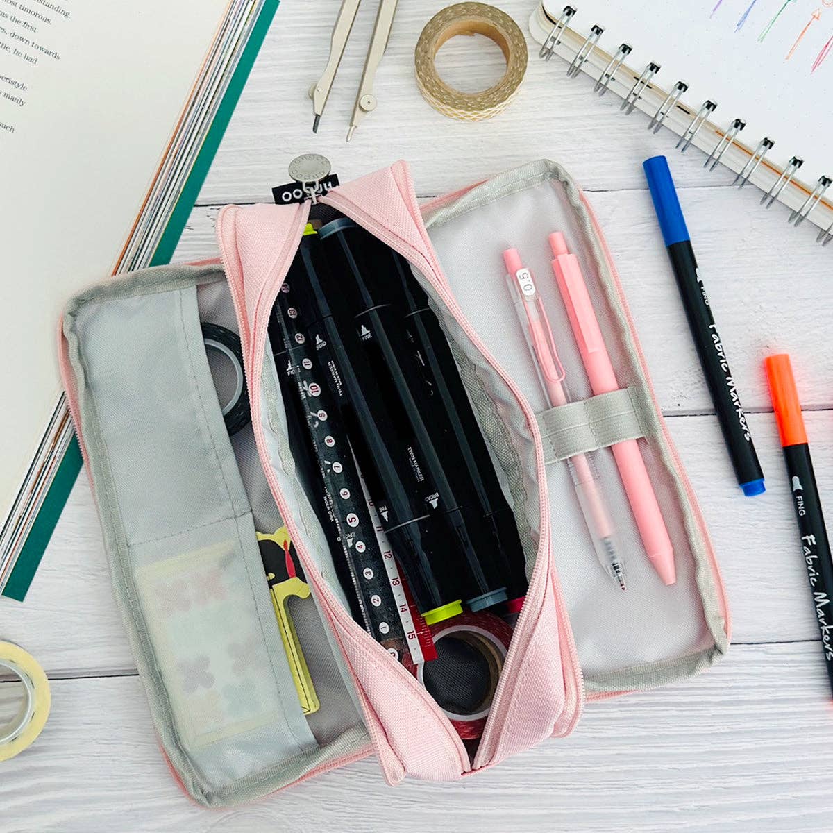 Wrapables.com - Wholesale Pencil Case/Pouch - Wrapables Large Capacity Pencil Case, 3 Compartment Pouch15