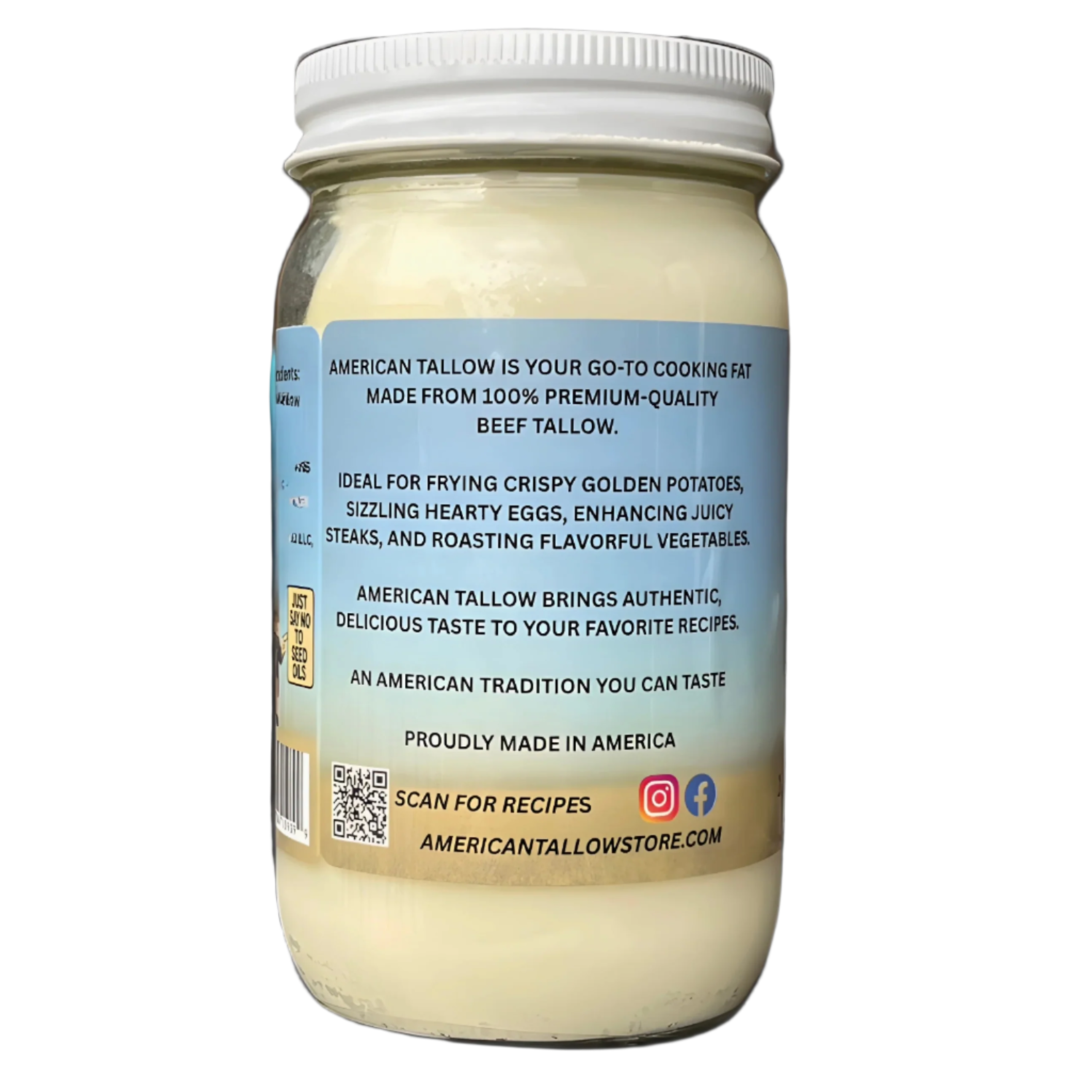 American Tallow - Wholesale Cooking Oil - Beef Tallow - 14 oz Jar2