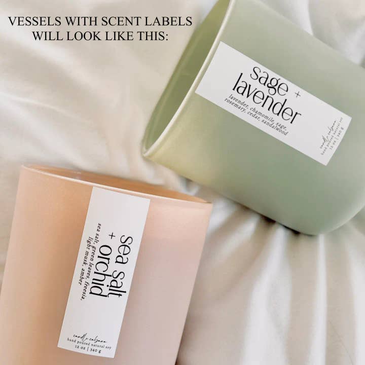 Candle Cabana - Wholesale Jar/Filled Candle - 12 oz Vessels, 10 Color Options - 100% Natural Soy Candle1