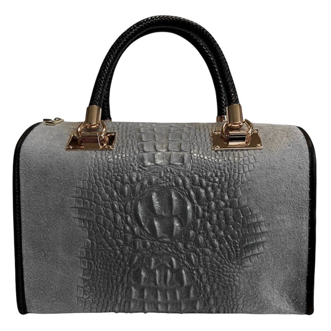 MODARNO - Wholesale Top Handle Bag - Women's - Modarno Women's bag - coconut print suede leather handbag5