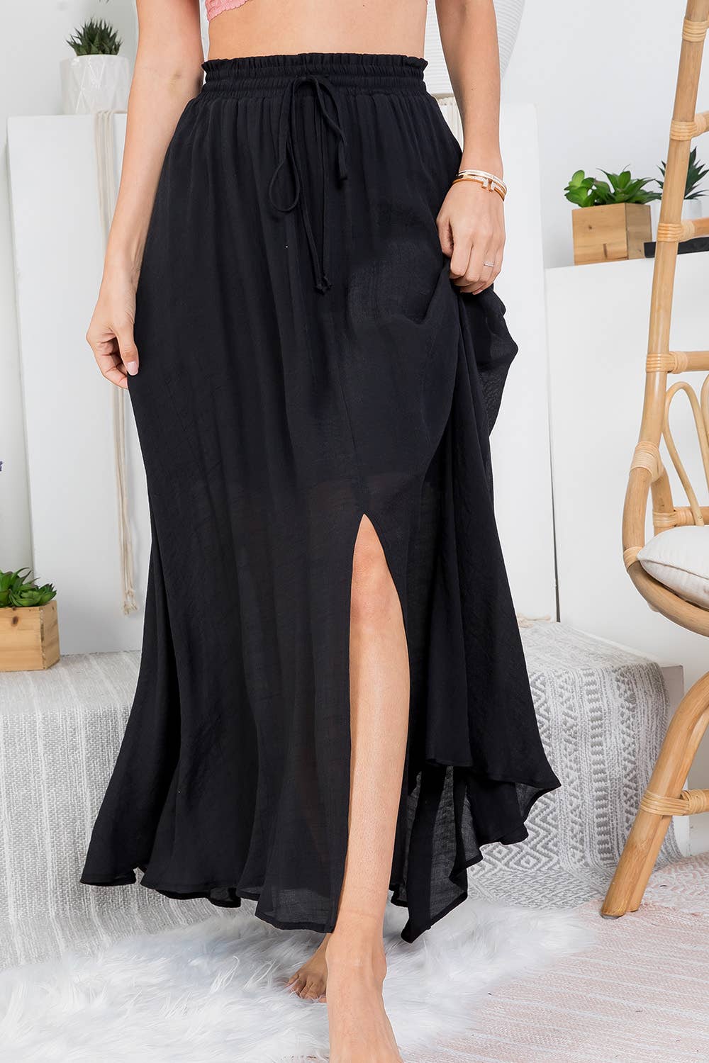 Sweet Lovely by Jen - Wholesale Skirt - Women's -  ELASTIC WAIST  MAXI SKIRT41